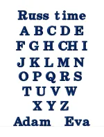 Výšivka jméno Russ time