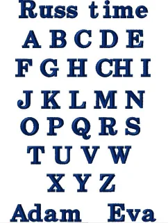 Výšivka jméno Russ time