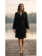 Dámský vaflový župan s kapucí Vestis Saimaa Black Beauty