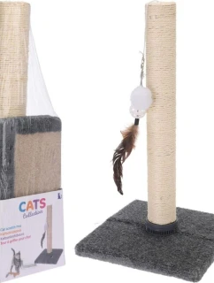 ŠKRABADLO PRO KOČKY S HRAČKOU 53CM