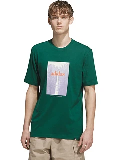 Pánské tričko adidas Waterfall Graphic, zelené, KS2173
