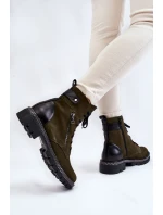 Semišové zateplené boty Laura Messi 2508 Zelená