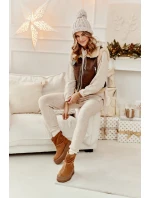 Kožené dámské boty na masivní podrážce Camel Zazoo 3424