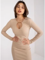 Dámské šaty Dress-EM-SK-686.63-béžová