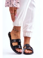 Módní veganské pantofle ZAXY JJ285263 černé Módní veganské pantofle ZAXY JJ285263 černé