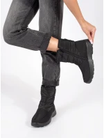 Zajímavé černé dámské sněhule platforma Zajímavé černé dámské sněhule platforma