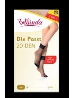 Silonkové matné ponožky 2 páry DIE PASST SOCKS 20 DEN - BELLINDA - černá