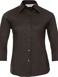 Russell Athletic 946F Elastická halenka s 3/4 rukávem 11.946F chocolate