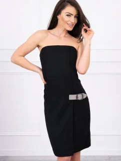 Šaty bez ramínek černé