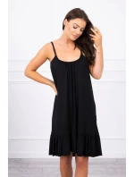Šaty s tenkým páskem černé