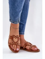 Zdobené Ploché Sandály Dámské Camel Adivrae