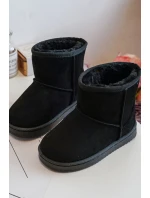 Dětské Teplé Sněhule Semišové černé Gooby