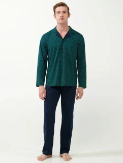 Vamp - Pyžamo s knoflíky a geometrickým potiskem 21602 - Vamp