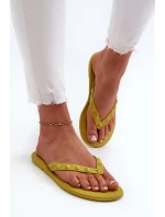 Ploché pružné dámské žabky ZAXY JJ285253 Limetkové