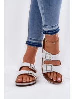 Dámské Pantofle S Přezkami Bílé Inblu CP000042