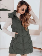 Dámská zateplená prošívaná zelená vesta FashionStreet TY5103