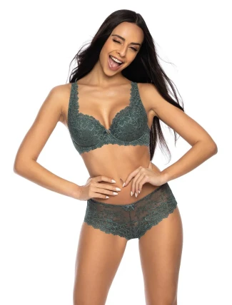 Vyztužená dámská podprsenka full cup Mat M-053/22 Carmela Khaki Vyztužená dámská podprsenka full cup Mat M-053/22 Carmela Khaki