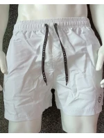 Pánské plavky 12225 2001 bílé - Bugatti Pánské plavky 12225 2001 bílé - Bugatti