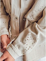 Dámská přechodná bunda v jedné velikosti v barvě hvězd STRASHINE cappuccino FashionStreet TY4846