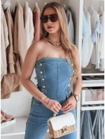 Dámský džínový overal s korzetem GORSETTA modrý FashionStreet EY2588