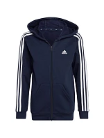 Fleecová mikina adidas Essentials 3-Stripes se zipem Jr IC0600