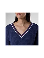 Dámský svetr ROSSIGNOL W Knitted V Neck, tmavě modrý Dámský svetr ROSSIGNOL W Knitted V Neck, tmavě modrý