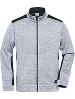 Daiber JN 862 Pánská pracovní bunda pletený fleece - Strong 02.0862 white melange/carbon Daiber JN 862 Pánská pracovní bunda pletený fleece - Strong 02.0862 white melange/carbon