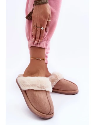 Dámské béžové pantofle Pinky s kožíškem Dámské béžové pantofle Pinky s kožíškem