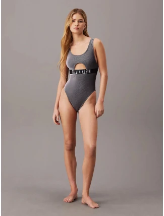 Dámské jednodílné plavky KW0KW02640 BEH černé - Calvin Klein