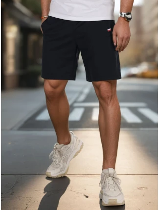 Pánské tmavě modré teplákové šortky FashionStreet SX2483