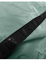 Světle zelená jednoduchá dámská bunda s kapucí LHD (LHD-24592)