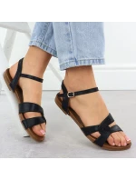 Dámské černé sandály S.Barski KV51-022