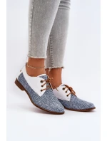 Dámské Kožené Polobotky Na Ploché Podrážce Maciejka 06461-17 Modré Dámské Kožené Polobotky Na Ploché Podrážce Maciejka 06461-17 Modré