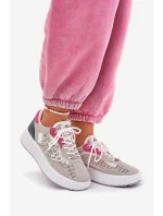 Dámské Sportovní Boty Se Síťovinou A Hroty Šedé Ogalda