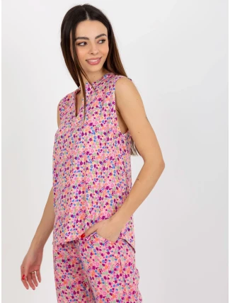 Dámská halenka D73771R11115A růžová - FPrice Dámská halenka D73771R11115A růžová - FPrice