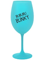 BUBUBUBLINKY - tyrkysová sklenice na víno 350 ml