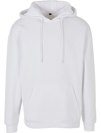 Build your Brand BB 006 Oversize mikina s kapucí z těžké bavlny 56.B006 white