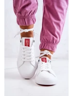 Kožené tenisky Big Star JJ274212 bílé a červené