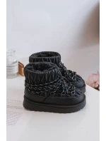 Dětské Zimní Boty S Hřejivým Kožíškem Černé Nastira