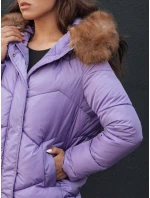 Dámská zimní bunda s kapucí WAYWARD fialová FashionStreet TY4489