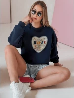 Dámská oversize mikina se srdcem SERDUCHOVA navy blue FashionStreet BY1439 Dámská oversize mikina se srdcem SERDUCHOVA navy blue FashionStreet BY1439