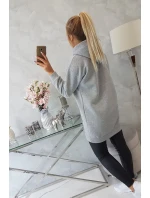 Mikina s kapucí a nášivkami šedá Mikina s kapucí a nášivkami šedá