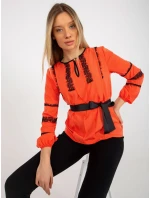 Dámská halenka LK BZ 506122.35x oranžová - FPrice Dámská halenka LK BZ 506122.35x oranžová - FPrice