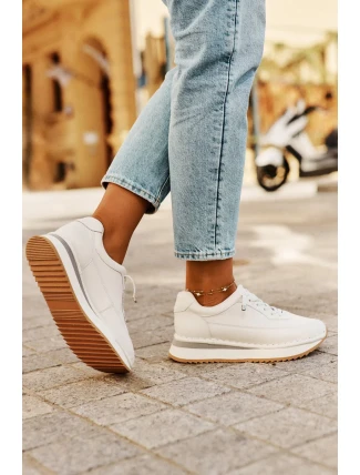 Dámské tenisky na platformě Big Star – bílé