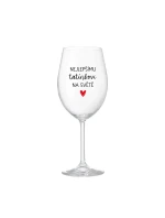 NEJLEPŠÍMU TATÍNKOVI NA SVĚTĚ - čirá sklenice na víno 350 ml NEJLEPŠÍMU TATÍNKOVI NA SVĚTĚ - čirá sklenice na víno 350 ml