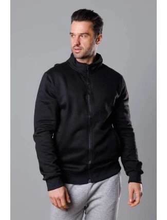 Černá pánská mikina se stojáčkem (68B2002-3) Černá pánská mikina se stojáčkem (68B2002-3)