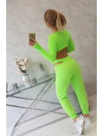 Sada s blůzou top zelená neonová Sada s blůzou top zelená neonová