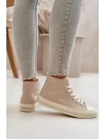 Dámské Tenisky Z Eko Kůže Béžové Big Star OO274934