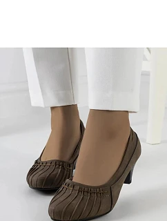 Lodičky na podpatku 90175 khaki - Solea