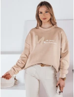 Dámská oversize mikina AVENUE béžová FashionStreet BY1354